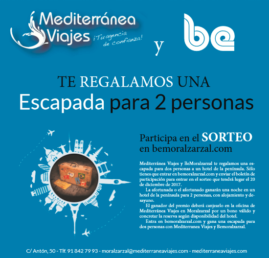 Mediterranea Viajes y Be Moralzarzal te regalan una escapada para dos personas